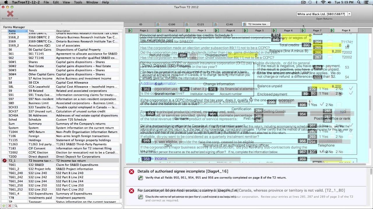 Canada Tax Software 2012 Mac